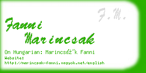 fanni marincsak business card